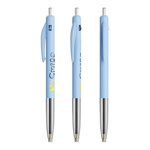 Werbeartikel BIC® M10® Clic Druckkugelschreiber – hellblau – mit Logo bedruckt