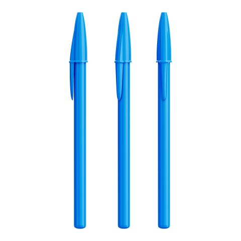 Werbeartikel BIC® Style Kugelschreiber – mittelblau – mit Logo bedruckt