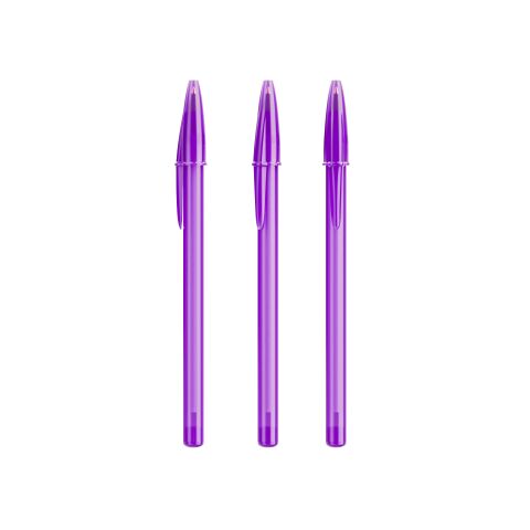 Werbeartikel BIC® Style Kugelschreiber – violett – mit Logo bedruckt