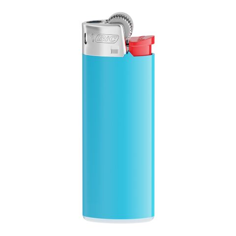 Werbeartikel BIC® J25 Standard Feuerzeug – Hellblau-Weiss-Rot-hellgrau – mit Logo bedruckt