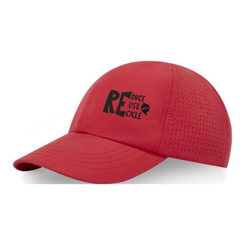Glimmer GRS recycelte Cool Fit Kappe mit sechs Segmenten Standard | rot | ohne Werbeanbringung | Nicht verfügbar | Nicht verfügbar