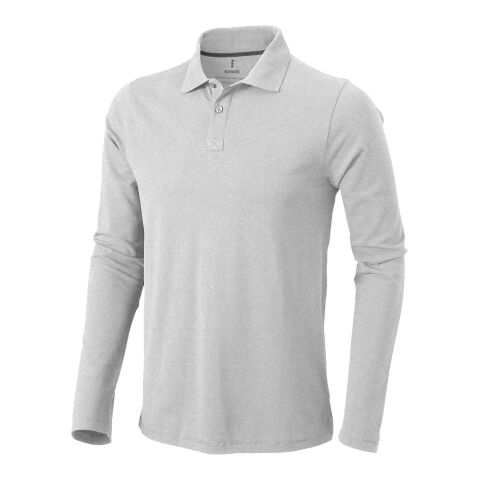 Oakville Langarm Poloshirt Standard | grau meliert | M | ohne Werbeanbringung | Nicht verfügbar | Nicht verfügbar | Nicht verfügbar