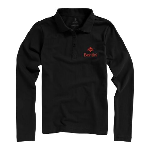 Oakville Damen Langarm Poloshirt Standard | schwarz | XL | ohne Werbeanbringung | Nicht verfügbar | Nicht verfügbar | Nicht verfügbar