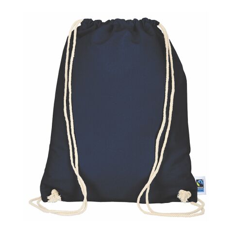 Turnbeutel 38x46 cm aus Fairtrade-Baumwolle marineblau | ohne Werbeanbringung | ohne Werbeanbringung