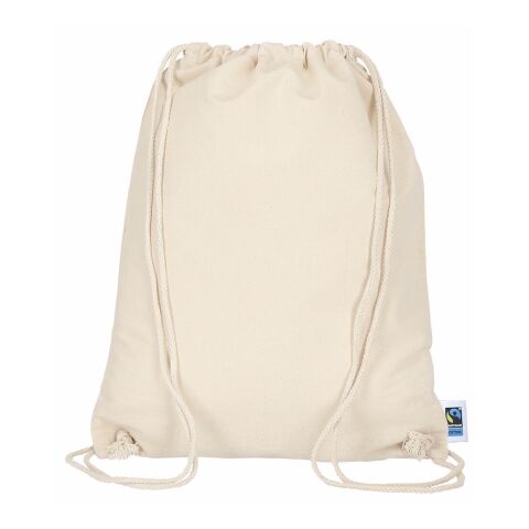 Turnbeutel 38x46 cm aus Fairtrade-Baumwolle beige | ohne Werbeanbringung | ohne Werbeanbringung