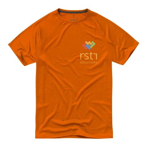Nachhaltiger Werbeartikel Niagara T Shirt – orange – S – mit Logo bedruckt