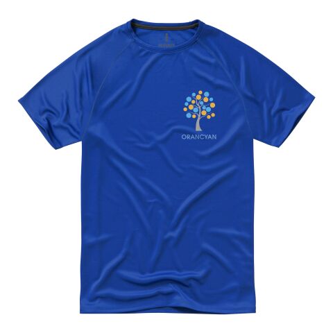 Nachhaltiger Werbeartikel Niagara T Shirt – blau – L – mit Logo bedruckt