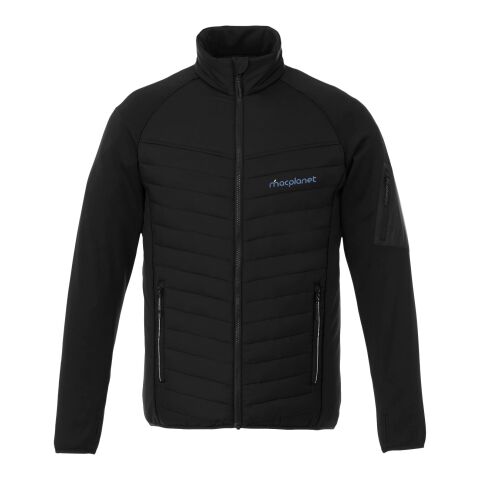 48h Express-Druck Werbeartikel Banff Hybrid Thermo Jacke – schwarz – L – mit Logo bedruckt