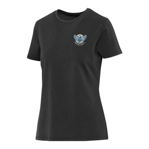 Nanaimo Kurzärmeliges T-Shirt für Damen im Washed Look, 160 g/m2 Standard | Schwarz | XS | ohne Werbeanbringung | Nicht verfügbar | Nicht verfügbar | Nicht verfügbar