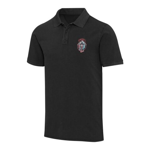 Calgary Poloshirt für Herren im Washed Look, 200 g/m2 Standard | schwarz | M | ohne Werbeanbringung | Nicht verfügbar | Nicht verfügbar | Nicht verfügbar
