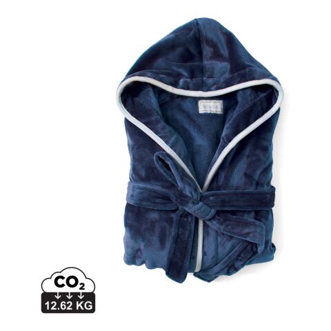 VINGA Louis Luxus Plüsch GRS rPET Bademantel Größe L/XL navy blau | ohne Werbeanbringung | Nicht verfügbar | Nicht verfügbar | Nicht verfügbar