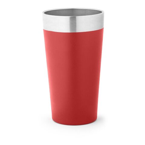 Werbeartikel GRACE. Thermobecher aus Edelstahl 540 ml – Burgunder – mit Logo bedruckt