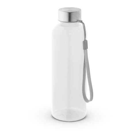 Werbeartikel ENDERS M. Trinkflasche (600 ml) aus recyceltem PET (100% rPET) mit glänzender transluzenter Oberfläche – Transparent – mit Logo bedruckt