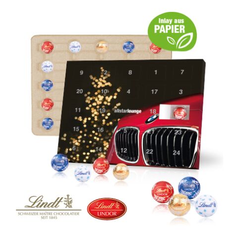 Tisch-Adventskalender Lindt &quot;Gourmet Edition&quot;, Inlay Aus Papier bunt | 4C Digital-/Offsetdruck