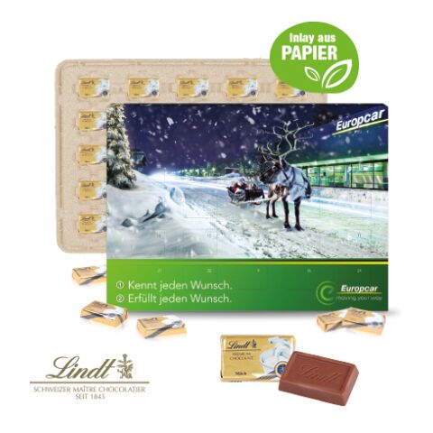 Wand-Adventskalender Lindt &quot;Select Edition&quot;, Inlay Aus Papier bunt | 4C Digital-/Offsetdruck