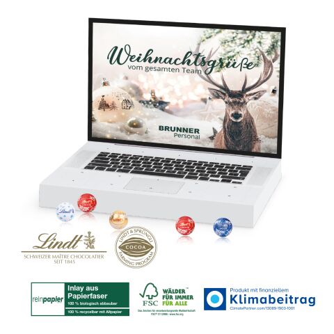 Adventskalender „Laptop“ Lindt Organic mit Lindt Minis