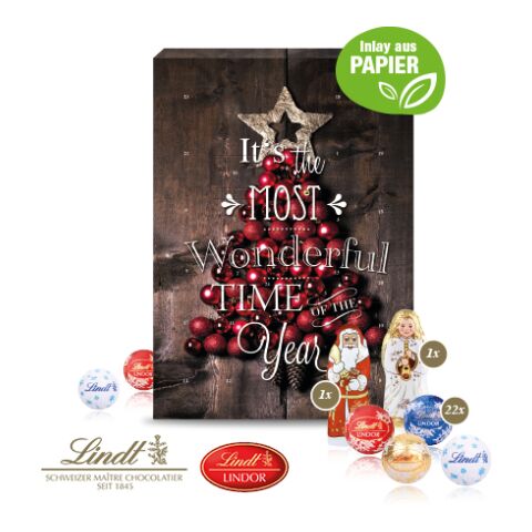 Adventskalender Mit Lindt Mix Und Gutschein-Option bunt | 4C Digital-/Offsetdruck