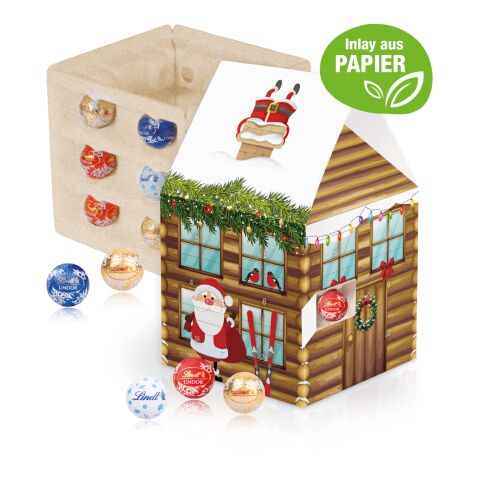 Adventshaus "Edition" mit Lindt Schokolade mit Papier-Inlay