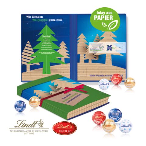 Adventskalender Weihnachtsbuch Mit Lindt Minis bunt | 4C Digital-/Offsetdruck
