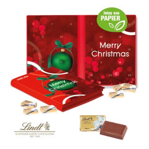 Adventskalender Weihnachtsbuch Mit Lindt Schokolade bunt | 4C Digital-/Offsetdruck