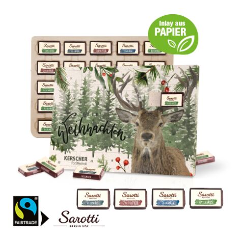 Tisch-Adventskalender Sarotti &quot;Business Exklusiv&quot;, Inlay Aus Papier bunt | 4C Digital-/Offsetdruck
