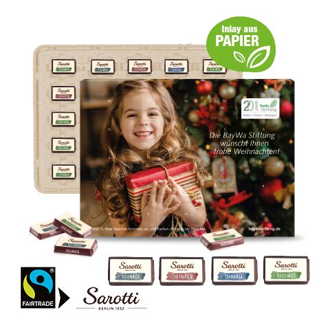 Wand-Adventskalender Sarotti &quot;Business Exklusiv&quot;, Inlay Aus Papier bunt | 4C Digital-/Offsetdruck