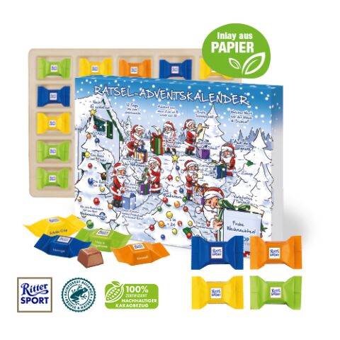 Adventskalender Mit Ritter Sport Schokowürfel bunt | 4C Digital-/Offsetdruck