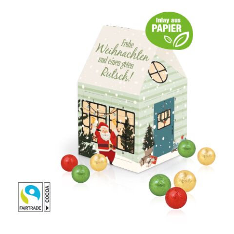 Adventshaus &quot;Edition&quot; Mit Fairtrade® Schokolade Mit Papier-Inlay bunt | 4C Digital-/Offsetdruck