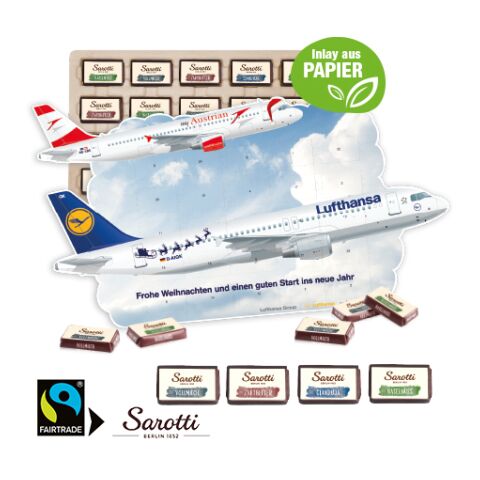 Adventskalender &quot;Individuelle Kalenderform&quot; Mit Sarotti Fairtrade® bunt | 4C Digital-/Offsetdruck