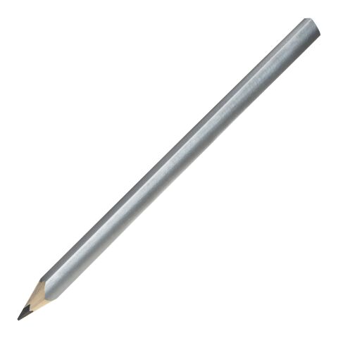 Werbeartikel Zimmermannsbleistift, 24 cm – silber – mit Logo bedruckt