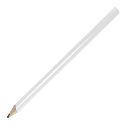 Werbeartikel Zimmermannsbleistift, 24 cm – weiss – mit Logo bedruckt