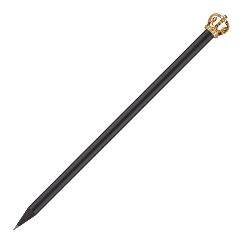 Bleistift mit Krone schwarz-gold | ohne Werbeanbringung | Königinnen-Krone