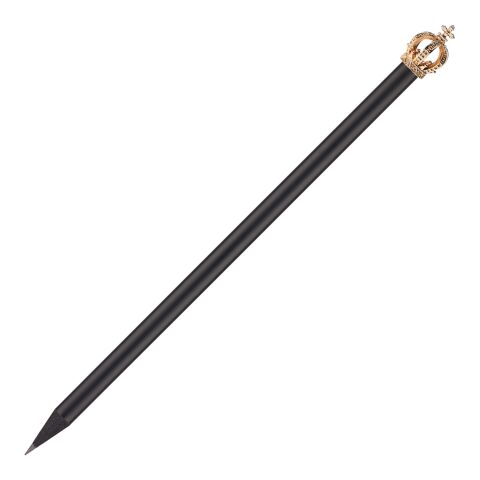 Bleistift mit Krone schwarz-gold | ohne Werbeanbringung | Kaiserkrone