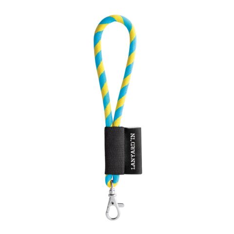 Lanyard Tube Short Set. Standardmodelle Gelb-Hellblau | ohne Werbeanbringung