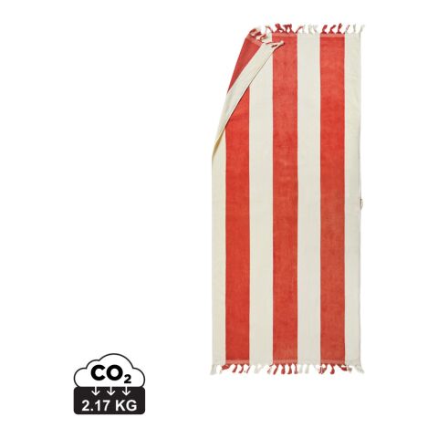 VINGA Valmer Strandtuch 450gr/m² rot-weiß | ohne Werbeanbringung | Nicht verfügbar | Nicht verfügbar | Nicht verfügbar