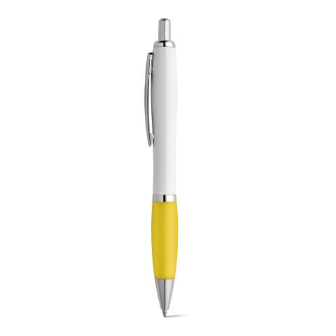 Werbeartikel MOVE. Kugelschreiber aus ABS mit Clip – Gelb – mit Logo bedruckt