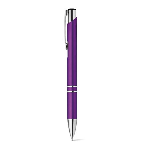 Werbeartikel BETA PLASTIC. Kugelschreiber aus ABS mit Metallclip – Violett – mit Logo bedruckt