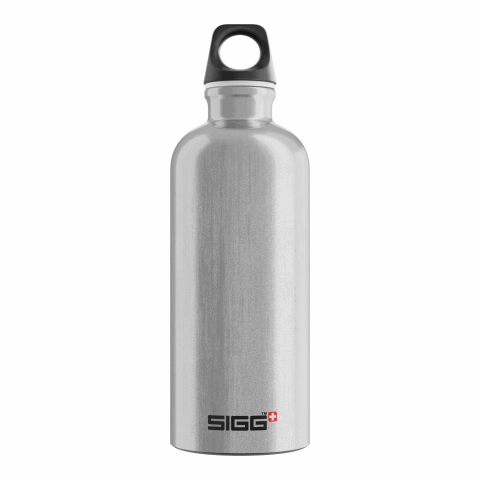 SIGG Traveller 0.6 L silber-schwarz | ohne Werbeanbringung