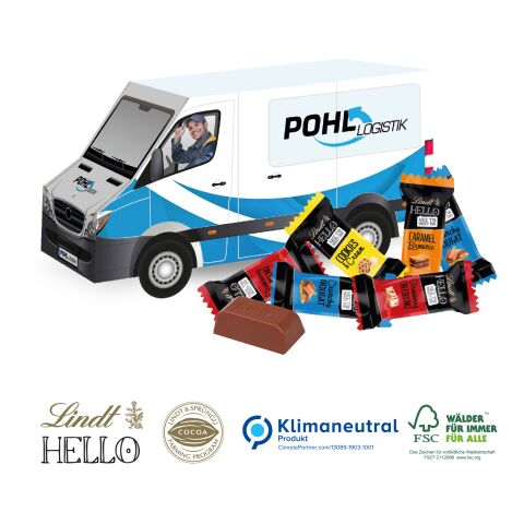 3D Präsent Transporter mit Lindt Hello Mini Stick Mix, Klimaneutral, FSC® 