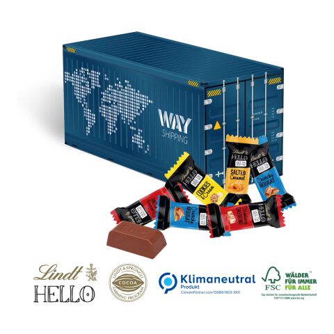 3D Präsent Container mit Ritter SPORT Schokolade, Klimaneutral, FSC® ohne Werbeanbringung | Lindt HELLO Mini