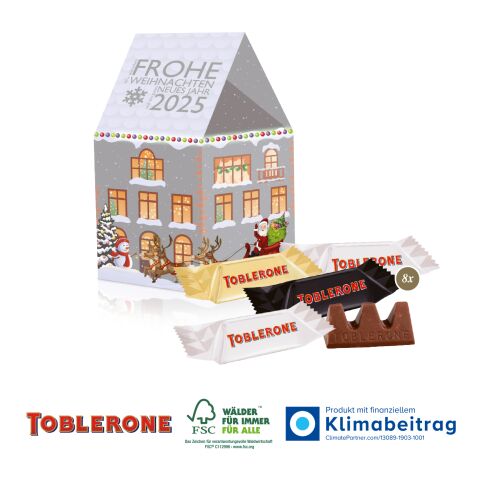 3D Präsent Haus mit Toblerone Minis, Klimaneutral, FSC® 