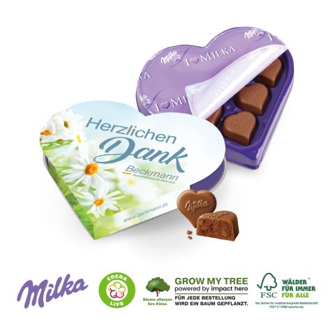 I Love Milka Herz bunt | 4C Digital-/Offsetdruck