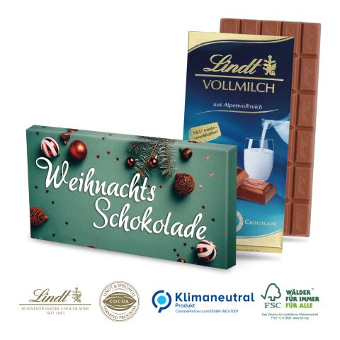 Premium Schokolade von Lindt, 100 g, Klimaneutral, FSC® ohne Werbeanbringung