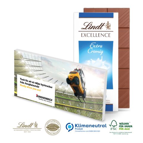 Schokoladentafel Excellence von Lindt, Klimaneutral, FSC® ohne Werbeanbringung