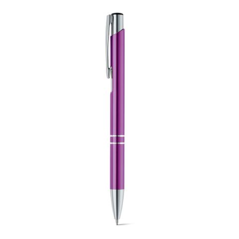 Werbeartikel BETA. Aluminium-Kugelschreiber mit Clip – Violett – mit Logo bedruckt