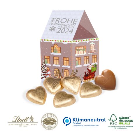 3D Präsent Haus mit Ritter SPORT Schokolade, Klimaneutral, FSC® 4C Digital-/Offsetdruck | TONY´s