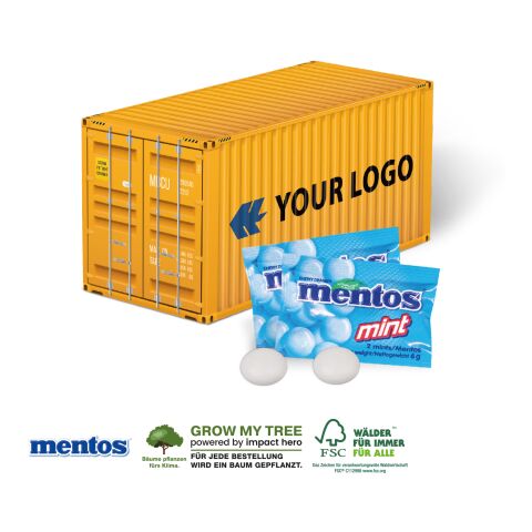 3D Präsent „Container” bunt | 4C Digital-/Offsetdruck | Mentos Mint
