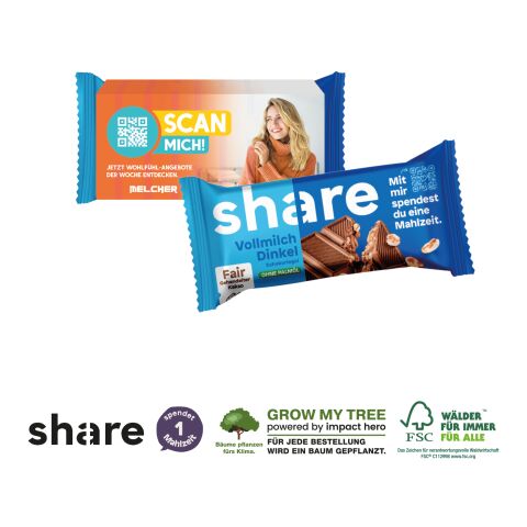 Share Schokoriegel bunt | 4C Digital-/Offsetdruck