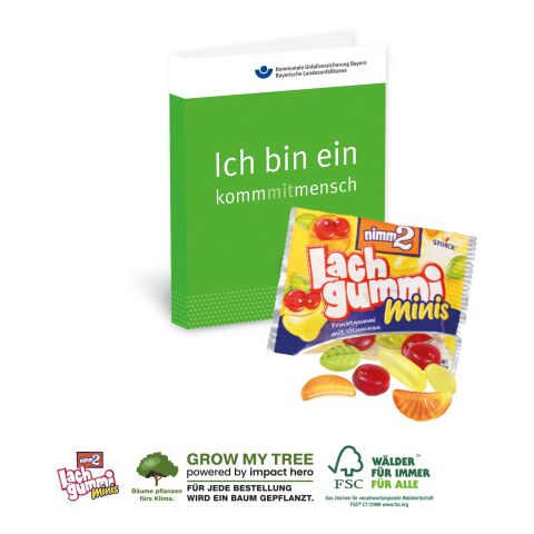 Werbe-Klappkarte bunt | ohne Werbeanbringung | 1 nimm2 lachgummi minis