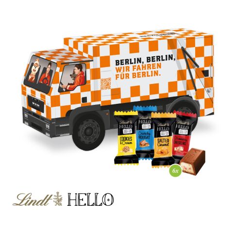 Nachhaltiger Werbeartikel 3D Präsent "LKW" – bunt – mit Logo bedruckt